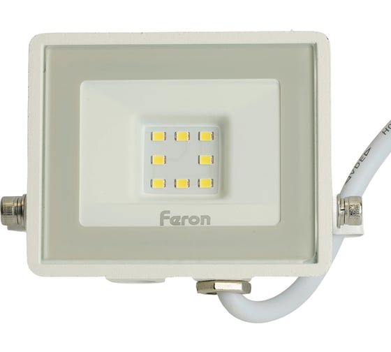 Светодиодный прожектор 2835 SMD 10W 6400K IP65 AC220V/50Hz, белый FERON LL-918 29491