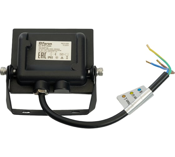 Светодиодный прожектор FERON LL-919 2835 SMD 20W 4000K IP65 AC220V/50Hz, черный 29493