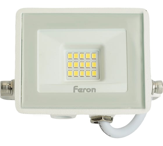 Светодиодный прожектор 2835 SMD 20W 6400K IP65 AC220V/50Hz, белый с матовым стеклом 114*121*26мм FERON LL-919 29494