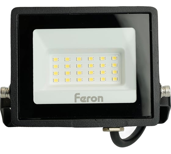 Светодиодный прожектор 2835 SMD 30W 4000K IP65 AC220V/50Hz, черный FERON LL-920 29495