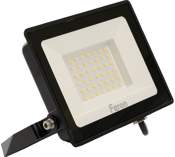 Светодиодный прожектор FERON LL-921 2835 SMD 50W 4000K IP65 AC220V/50Hz, черный 29497