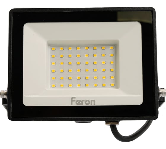 Светодиодный прожектор FERON LL-921 2835 SMD 50W 4000K IP65 AC220V/50Hz, черный 29497