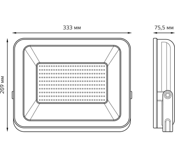 Светодиодный прожектор Gauss elementary 200W 17000lm IP65 6500К ПРОМО черный 613100200P