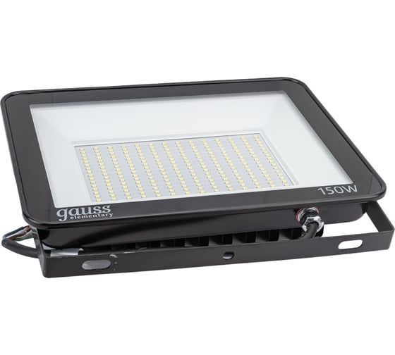 Светодиодный прожектор Gauss Elementary 150W 12750lm IP65 6500К ПРОМО черный 613100150P