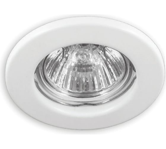 Потолочный встраиваемый светильник FERON dl10 mr16 50w g5.3 белый матовый 48463