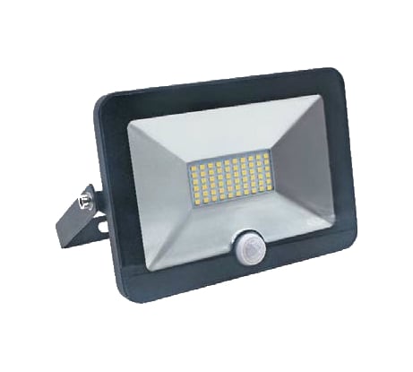 Прожектор с датчиком, черный, LED, 20Вт, 230В, 6500К Ultraflash LFL-2001S C02 12801