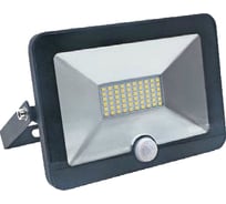 Прожектор с датчиком, черный, LED, 30Вт, 230В, 6500К Ultraflash LFL-3001S C02 12802