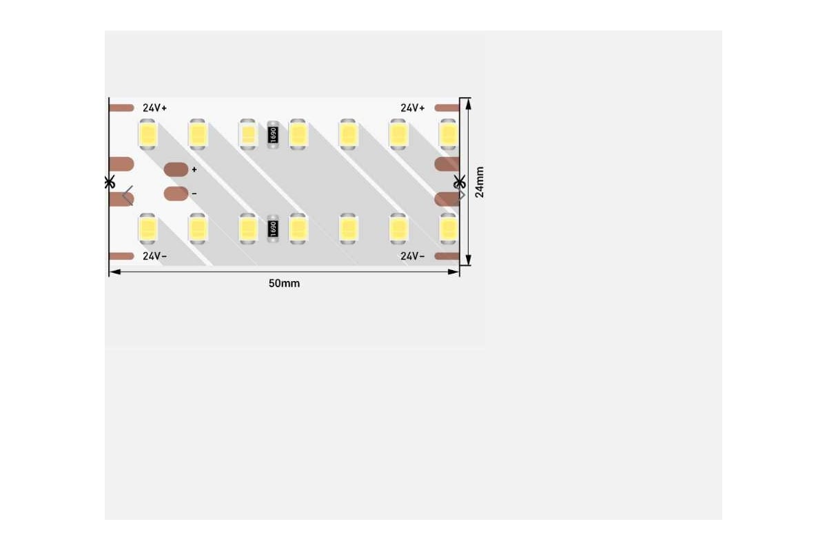 Светодиодная лента DesignLed 2x DSG 2835 DW 280L-V24-IP33, 4000 K, 700 LED,  25W/m, 2500242 mm DSG2280V2-24-NW-33 - выгодная цена, отзывы,  характеристики, фото - купить в Москве и РФ