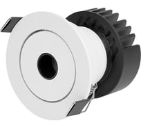 Светодиодный встраиваемый поворотный светильник Neylight 12w luminus cob 3000k 36гр размер d84xh75mm цвет белый NL10110W