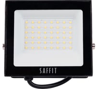 Прожектор светодиодный 2835 SMD SAFFIT 50W 6400K AC220V/50Hz IP65, черный в компактном корпусе, SFL90-50 55066