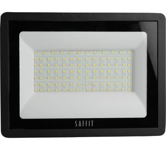Светодиодный прожектор SAFFIT SFL90-100 IP65 100W 6400K черный 55068
