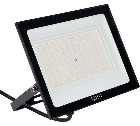 Светодиодный прожектор SFL90-100 IP65 100W 6400K черный SAFFIT 55068