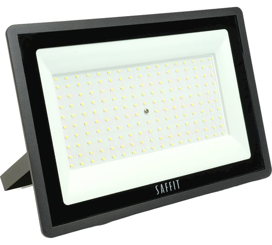 Светодиодный прожектор SAFFIT SFL90-150 2835SMD, 150W 6400K AC220V/50Hz IP65, черный в компактном корпусе 55069
