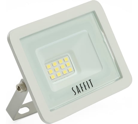 Прожектор светодиодный 2835SMD SAFFIT 10W 6400K AC220V/50Hz IP65, белый в компактном корпусе, SFL90-10 55070