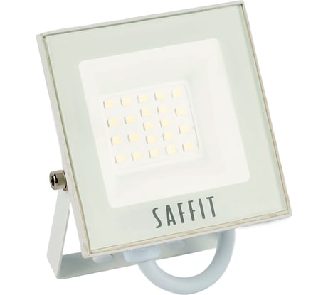 Прожектор светодиодный 2835SMD SAFFIT 20W 6400K IP65, белый в компактном корпусе, SFL90-20 55071