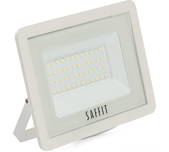 Светодиодный прожектор SAFFIT SFL90-50 2835SMD, 50W 6400K AC220V/50Hz IP65, белый в компактном корпусе 55073 1