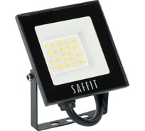 Светодиодный прожектор SAFFIT SFL90-20 2835SMD, 20W 4000K AC220V/50Hz IP65, черный в компактном корпусе 55075
