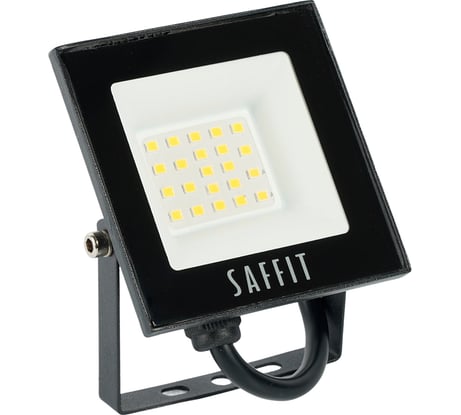 Прожектор светодиодный 2835SMD SAFFIT 20W 4000K AC220V/50Hz IP65, черный в компактном корпусе, SFL90-20 55075