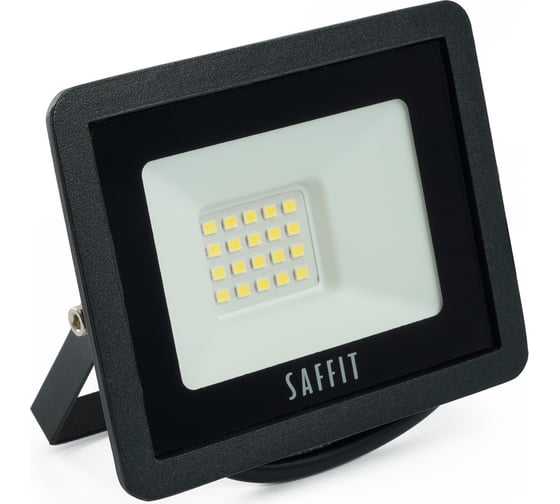 Светодиодный прожектор SAFFIT SFL90-20 2835SMD, 20W 4000K AC220V/50Hz IP65, черный в компактном корпусе 55075 1