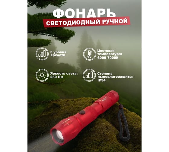 Светодиодный аккумуляторный фонарь Forcekraft FK-TH2132(54732)