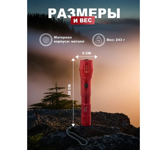 Светодиодный аккумуляторный фонарь Forcekraft FK-TH2132(54732)