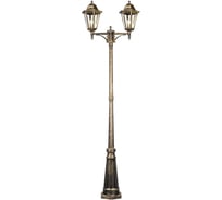 Садово-парковый светильник FERON 6214/PL6214 2х100w столб Е27 230V, черное золото 11207