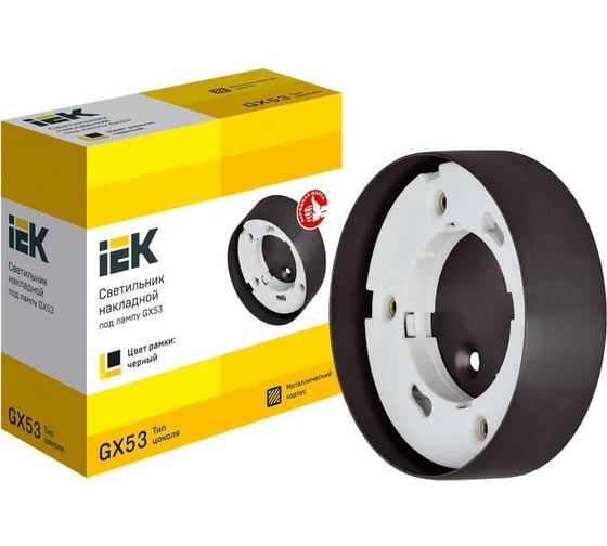 Накладной светильник IEK Lighting 4113 под лампу gx53 черный LUPB0-GX53-1-K02