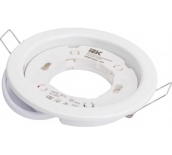Встраиваемый светильник IEK Lighting 4114 под лампу gx53 белый LUVB0-GX53-1-K01-10