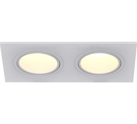 Встраиваемый светильник IEK Lighting 4102 под лампу 2хmr16 квадрат пластиковый белый LT-UVB0-4102-GU05-2-K01