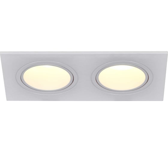 Встраиваемый светильник IEK Lighting 4102 под лампу 2хmr16 квадрат пластиковый белый LT-UVB0-4102-GU05-2-K01 1