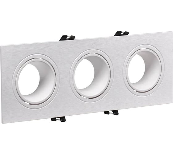 Встраиваемый светильник IEK Lighting 4103 под лампу 3хmr16 квадрат пластиковый белый LT-UVB0-4103-GU05-3-K01