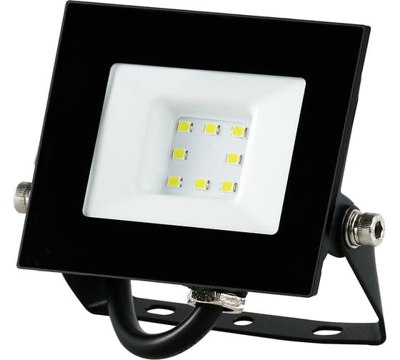 Светодиодный прожектор Feron LL-918 2835 SMD 10W 6400K IP65 AC220V/50Hz черный с матовым стеклом 29489