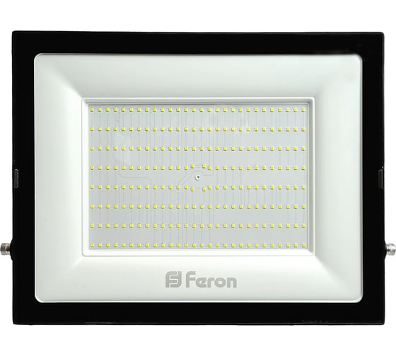 Светодиодный прожектор Feron LL-924 2835 SMD 200W 6400K IP65 AC220V/50Hz, черный с матовым стеклом 29499