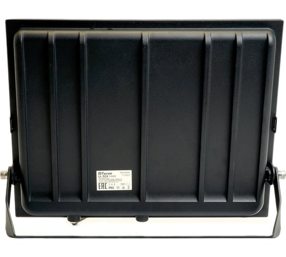 Светодиодный прожектор Feron LL-924 2835 SMD 200W 6400K IP65 AC220V/50Hz, черный с матовым стеклом 29499