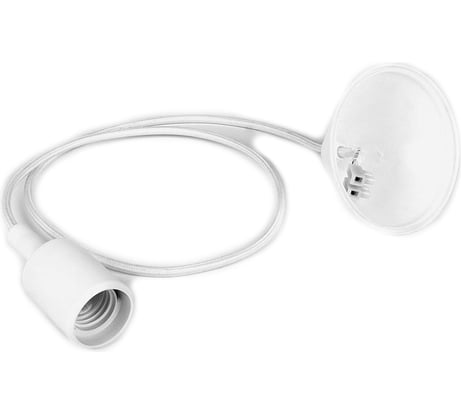 Патрон для ламп со шнуром Feron LH127 1м 230V E27 белый 22353