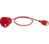 Патрон для ламп со шнуром Feron LH127 1м 230V E27 красный 22359