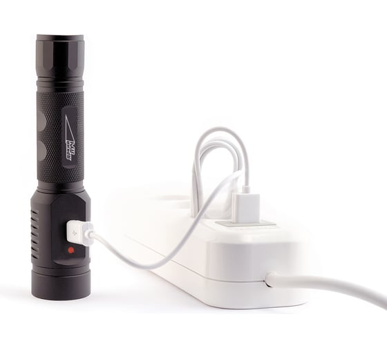 Фонарь ЯРКИЙ ЛУЧ T9v.2 CREE XP-G2 350лм 3 реж. +боковой COB, Li-Ion 18650 2600mAh, встр.ЗУ micro-USB 4606400105800