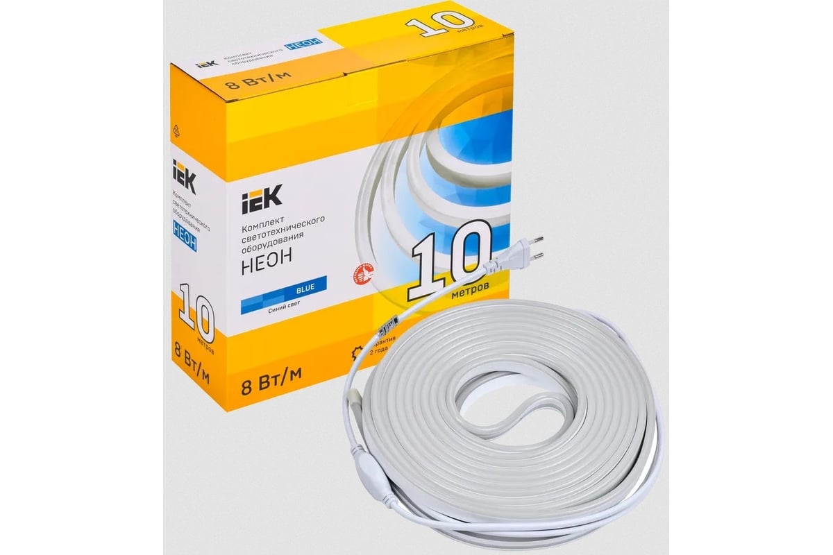 Комплект светодиодной подсветки "неон" IEK (лента led 10м lsr5-2835b120 ...