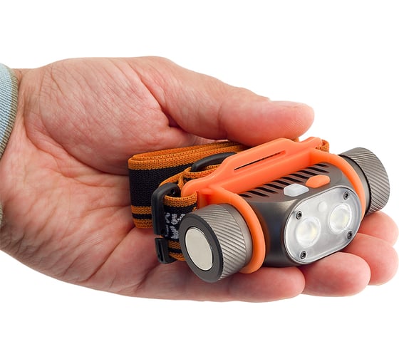 Налобный фонарь ЯРКИЙ ЛУЧ PANDA 2M 2xCREE XP-G3 max.800лм, 5 режимов, магнит, под аккум. 18650 4606400105701