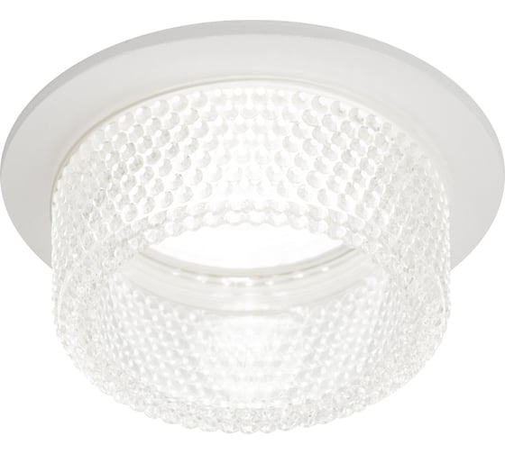 Декоративный встраиваемый светильник ЭРА DK109 WH/CL MR16, GU5.3, белый/прозрачный Б0058406 1