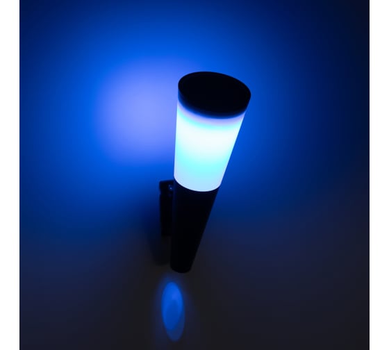Уличный светильник ЭРА ERAFS01209 на солнечной батарее, настенный Факел RGB 1 LED Б0057596