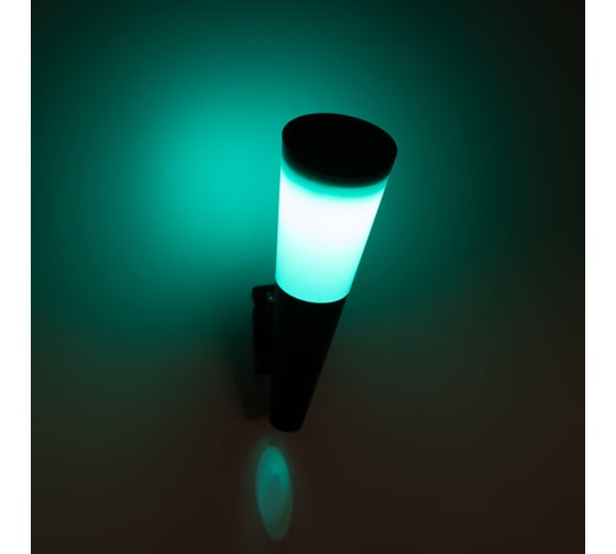 Уличный светильник ЭРА ERAFS01209 на солнечной батарее, настенный Факел RGB 1 LED Б0057596