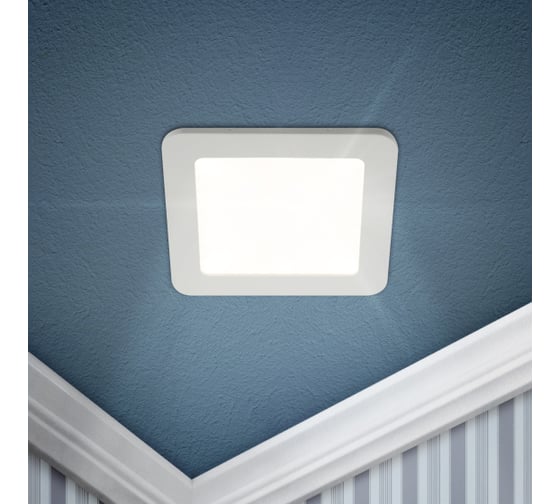 Встраиваемый светодиодный светильник ЭРА LED 2164K квадратный, 16Вт, 4000К Б0058404