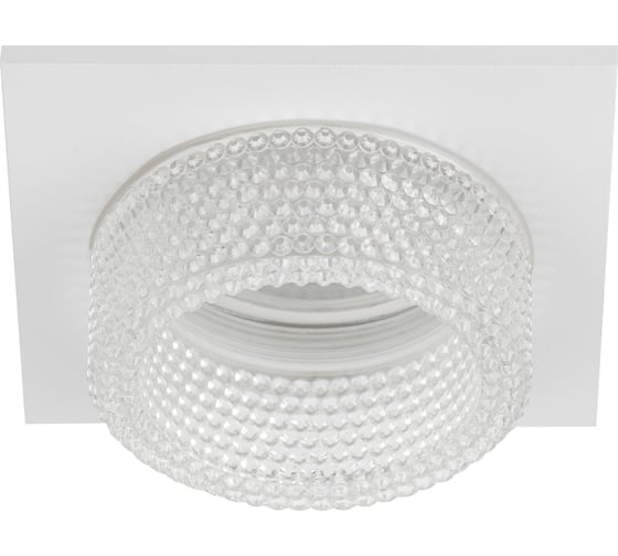 Декоративный встраиваемый светильник ЭРА DK110 WH/CL MR16, GU5.3, белый/прозрачный Б0058411