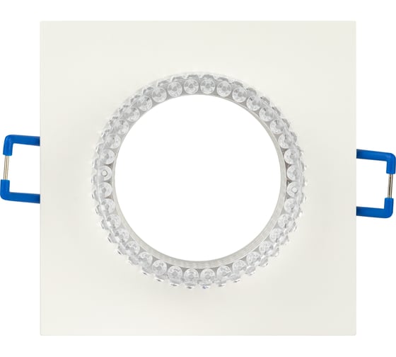 Декоративный встраиваемый светильник ЭРА DK110 WH/CL MR16, GU5.3, белый/прозрачный Б0058411