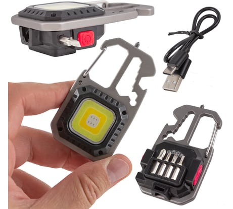 Портативный многофункциональный светодиодный фонарь Forsage COB, 7 режимов освещения, 3,7V, 5W,  IP64 F-JBEL9907(52139)