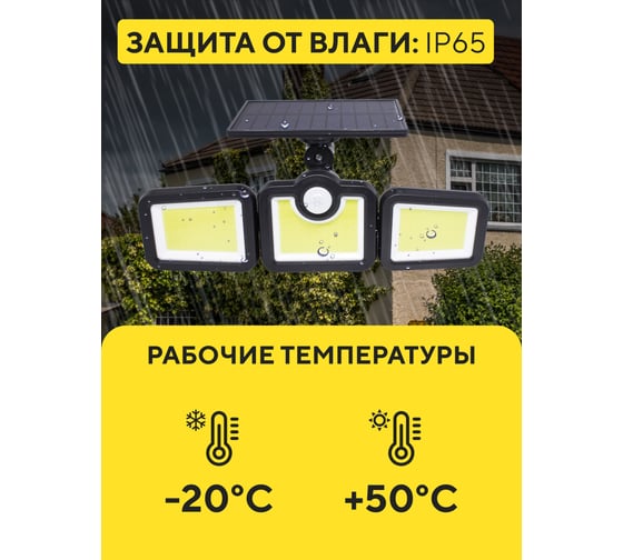 Светодиодный светильник Forsage на солнечной батарее F-RK-SWB5090-PIR(51318)