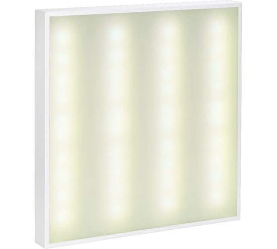 Светодиодный светильник IEK Lighting pro дво 2001 30вт, 3000к, ip40, 588x588мм, грильято, опал LTP-DVO1-2001-30-30-K01