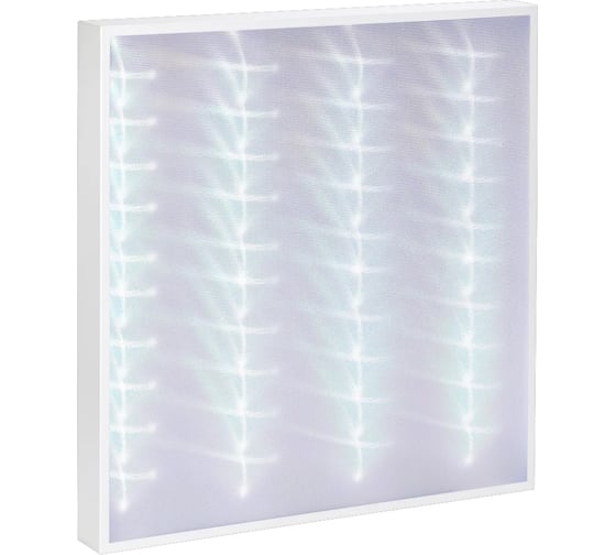 Светодиодный светильник IEK Lighting pro дво 2001 40вт, 6500к, ip40, 588x588мм, грильято, микропризма LTP-DVO2-2001-40-65-K01