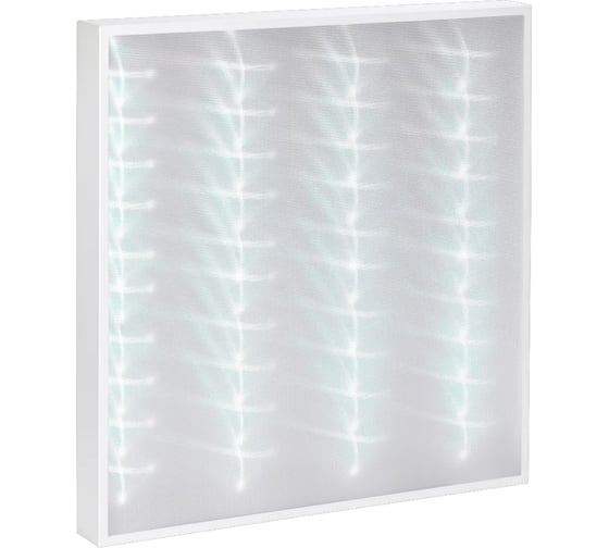 Светодиодный светильник IEK Lighting pro дво 2001 40вт, 5000к, ip40, 588x588мм, грильято, микропризма LTP-DVO2-2001-40-50-K01